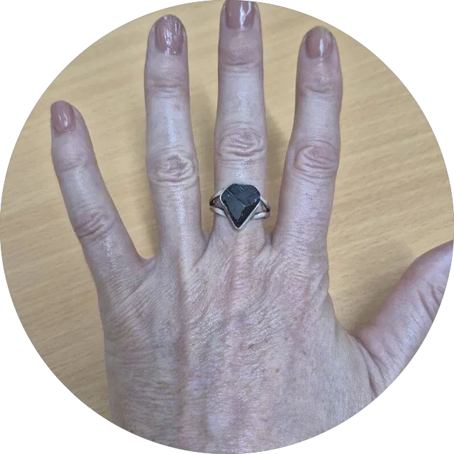 Customer's hand before using Honey Tallow Balm